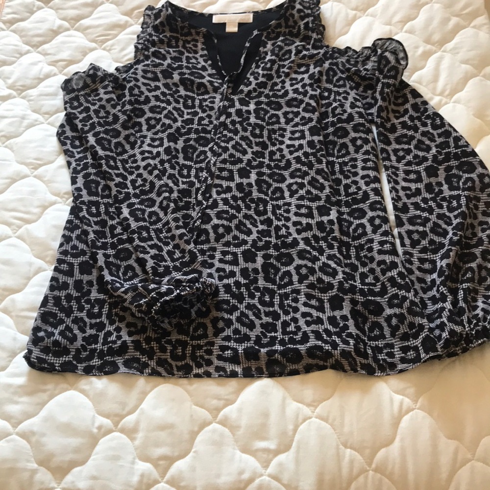 Michael Kors Leopard print blouse.